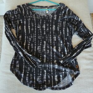 Lucy Final Reps Long Sleeve Tee M Cotton Blend Yoga Hike Run Walk Pilates Comfy